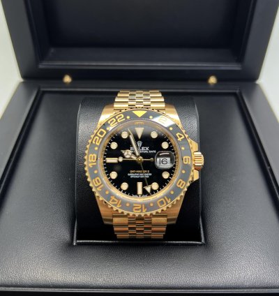 Rolex Gmt-master Ii Basel One 126718grnr Gmt-master Ii Black Dial Yellow Gold 40mm