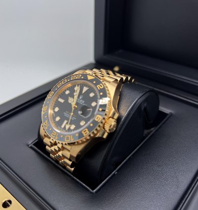 Rolex Gmt-master Ii Basel One 126718grnr Gmt-master Ii Black Dial Yellow Gold 40mm