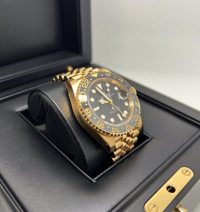 Rolex Gmt-master Ii Basel One 126718grnr Gmt-master Ii Black Dial Yellow Gold 40mm
