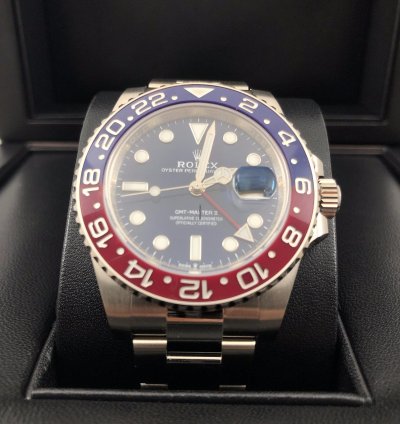 Rolex Gmt-master Ii Basel One 126719 Gmt-master Ii White Gold Pepsi Blue 40mm