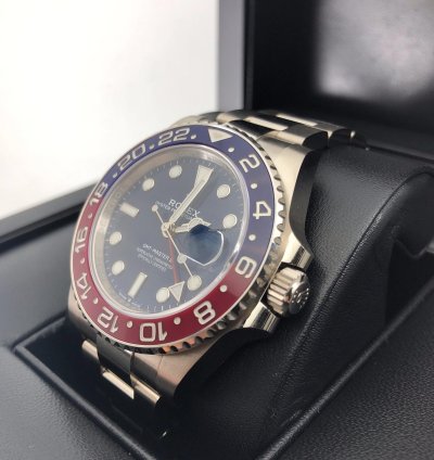 Rolex Gmt-master Ii Basel One 126719 Gmt-master Ii White Gold Pepsi Blue 40mm