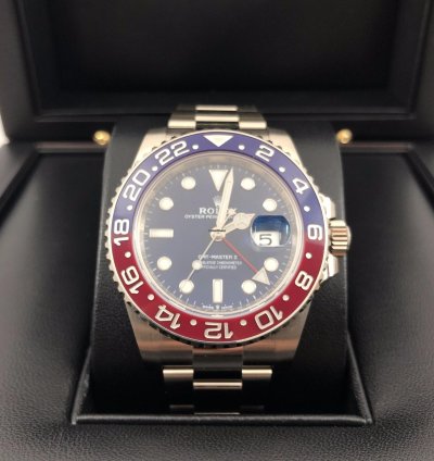 Rolex Gmt-master Ii Basel One 126719 Gmt-master Ii White Gold Pepsi Blue 40mm