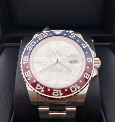 Rolex Gmt-master Ii Basel One 126719blro Gmt-master Ii White Gold Pepsi Meteorite 40mm