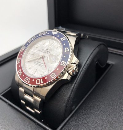 Rolex Gmt-master Ii Basel One 126719blro Gmt-master Ii White Gold Pepsi Meteorite 40mm