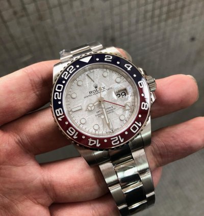 Rolex Gmt-master Ii Basel One 126719blro Gmt-master Ii White Gold Pepsi Meteorite 40mm