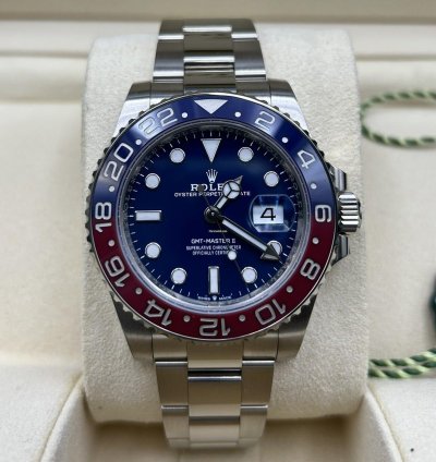 Rolex Gmt-master Ii Blue Dial White Gold Pepsi 126719blro