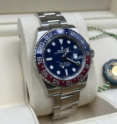Rolex Gmt-master Ii Blue Dial White Gold Pepsi 126719blro