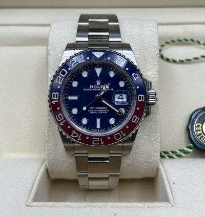 Rolex Gmt-master Ii Blue Dial White Gold Pepsi 126719blro