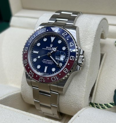 Rolex Gmt-master Ii Blue Dial White Gold Pepsi 126719blro