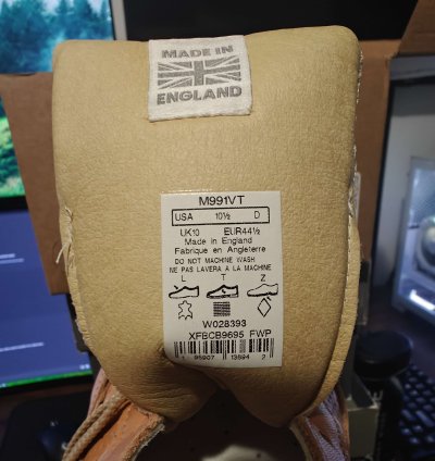 New Balance 991 Vt Size 10 5 Vachetta Tan