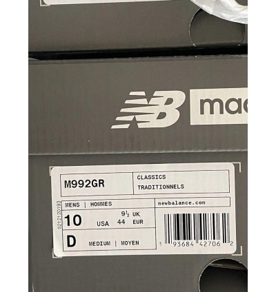 New Balance 992 Grey M992gr Mens 10us