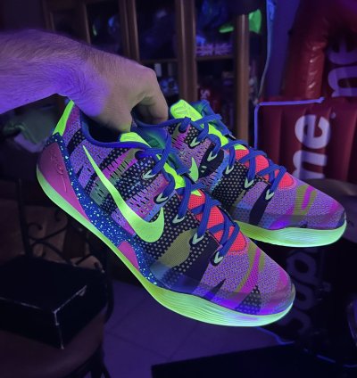 Nike Id Kobe 9 Ix Nikeid 688501-992 Size 12 Glow In The Dark