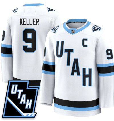 Clayton Keller Jersey 9 Utah Hockey Mammoth 2025 Limited All Stitched White