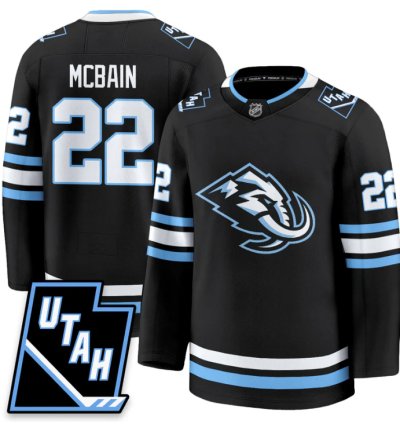 Jack Mcbain Jersey 22 Utah Hockey Mammoth 2025 Limited All Stitched Black