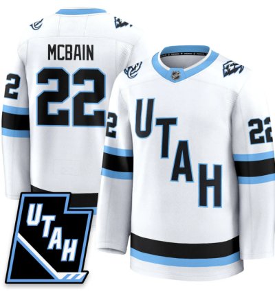 Jack Mcbain Jersey 22 Utah Hockey Mammoth 2025 Limited All Stitched White