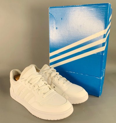 Adidas White Leather Lace-up Sneakers