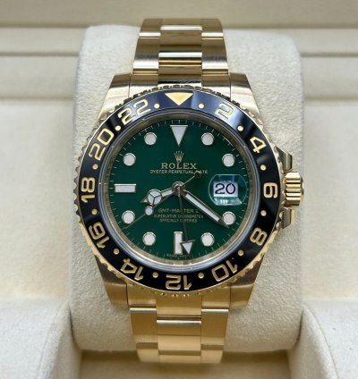 Rolex Gmt-master Ii Green Dial 116718ln Full Set
