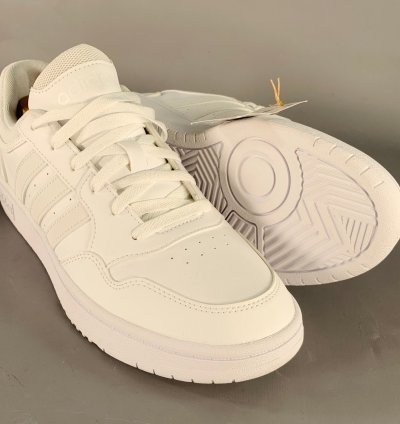 Adidas White Leather Lace-up Sneakers