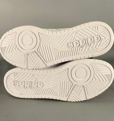 Adidas White Leather Lace-up Sneakers