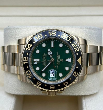 Rolex Gmt-master Ii Green Dial 116718ln Full Set
