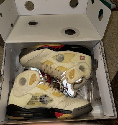 Off White Air Jordan 5 Sail