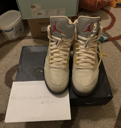 Off White Air Jordan 5 Sail