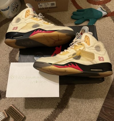 Off White Air Jordan 5 Sail