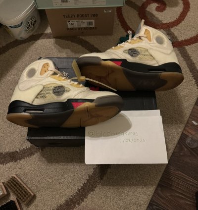 Off White Air Jordan 5 Sail
