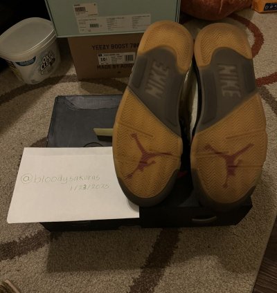 Off White Air Jordan 5 Sail
