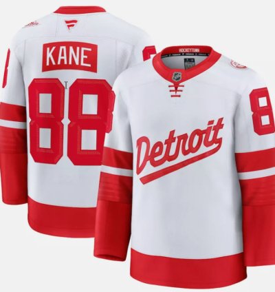Mens Patrick Kane Jersey 88 Detroit Red Wings White 2025 Stadium Stitched