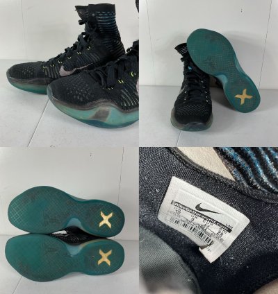 Nike Kobe 10 Elite High Commander Basketball Sneaker Black Us 10 Eu 44 Mens