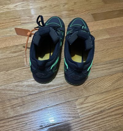 Off White Green Strike Dunks