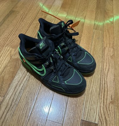 Off White Green Strike Dunks