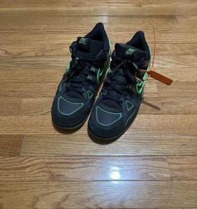 Off White Green Strike Dunks