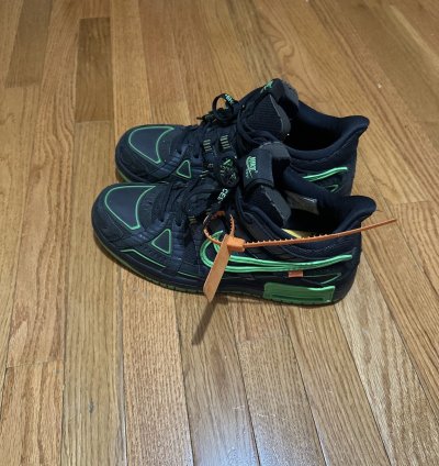 Off White Green Strike Dunks