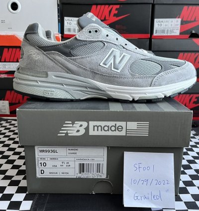 New Balance 993 Made In Usa Grey White Mr993gl Size 10