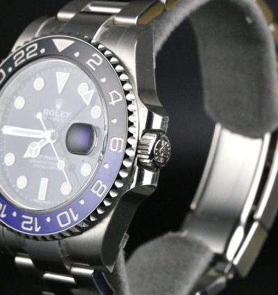 Rolex Gmt-master Ii Khanjar Unworn Full Sticker Gmt-master Ii Batman With Papers