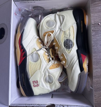 Off White Jordan 5 Retro Sail