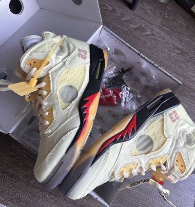 Off White Jordan 5 Retro Sail