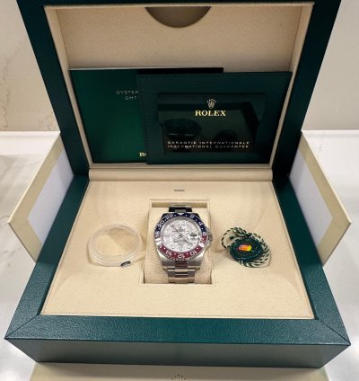 Rolex Gmt-master Ii Like New 2024 Superman Full Set Meteorite White Gold