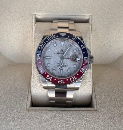 Rolex Gmt-master Ii Like New 2024 Superman Full Set Meteorite White Gold