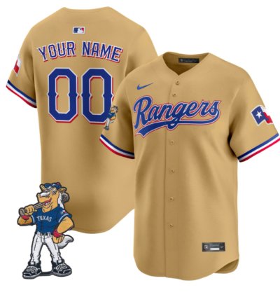 Custom Texas Rangers Jersey Rangers Captain Patch Vapor Premier Limited All Stitched