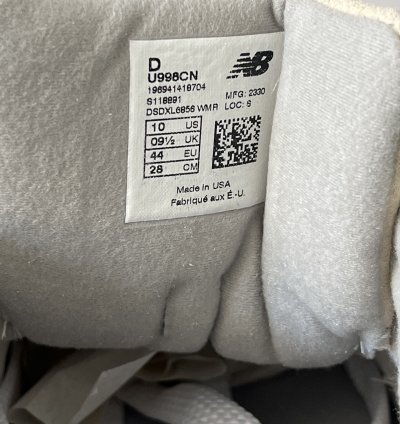New Balance 998 Miusa Concepts -note 10th Anniversary