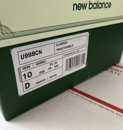 New Balance 998 Miusa Concepts -note 10th Anniversary