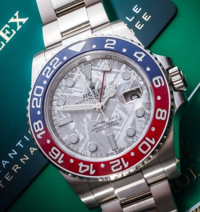 Rolex Gmt-master Ii Meteorite Dial 126719blro 18k Gold 40mm Box Papers