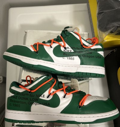 Off White Nike Dunk Low Pine Green - Og All Sz 11 Worn 1x