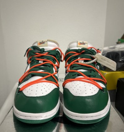 Off White Nike Dunk Low Pine Green - Og All Sz 11 Worn 1x