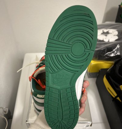 Off White Nike Dunk Low Pine Green - Og All Sz 11 Worn 1x