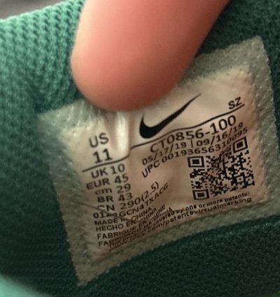 Off White Nike Dunk Low Pine Green - Og All Sz 11 Worn 1x