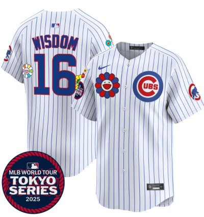 Patrick Wisdom Jersey 16 Chicago Cubs Tokyo Series 2025 Vapor Premier Limited Stitched Pinstripe